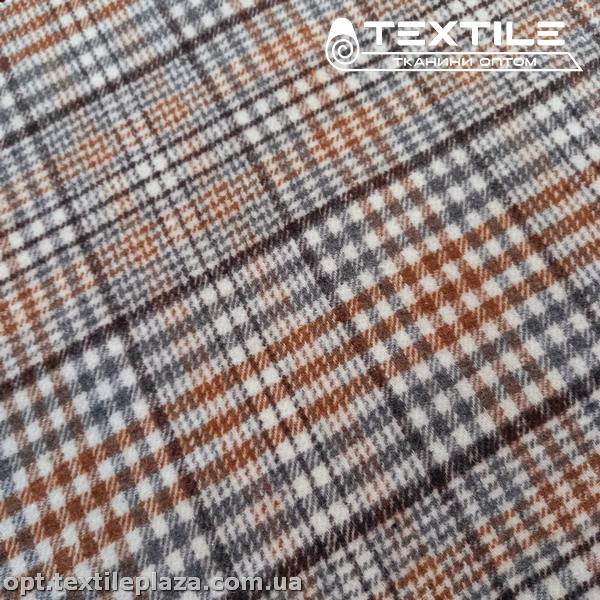 Костюмная ткань Клетка теплая 14766D1C1 серо-коричневый