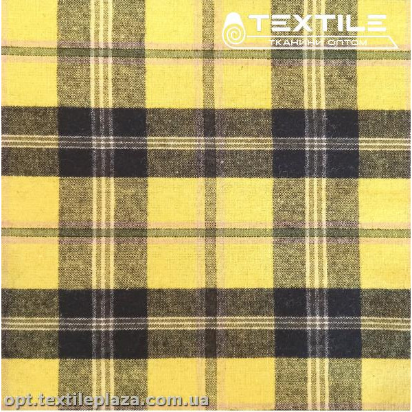 Костюмная ткань Клетка теплая 2016D1C5 желтый