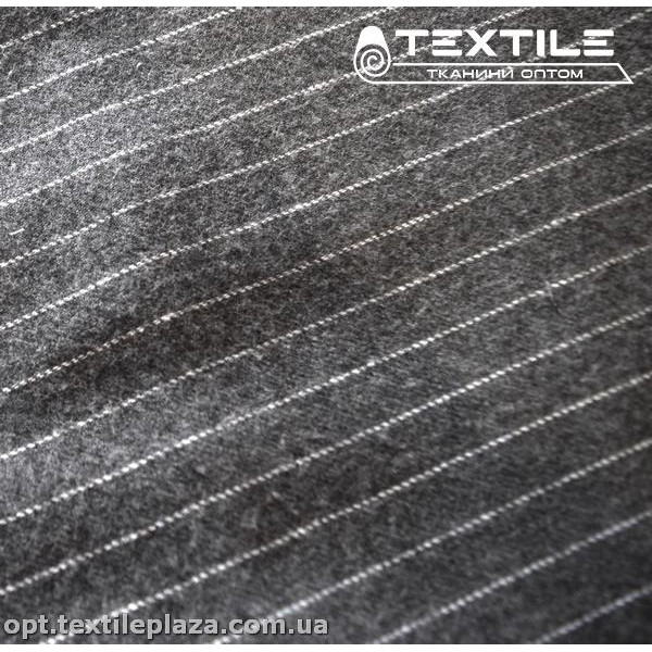Костюмная ткань Шерсть 3277D1C2 полоска, графитовый