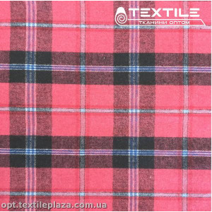 Костюмная ткань Клетка теплая 2016D1C7 красный