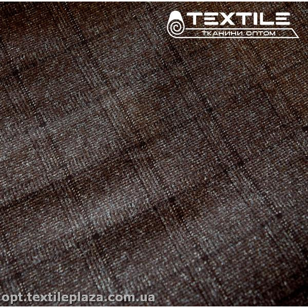 Костюмная ткань Твид 13339D1C1 клетка, коричневый