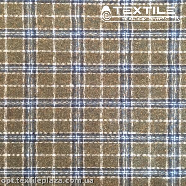 Костюмная ткань Клетка теплая 78041D1C6 светло-коричневый