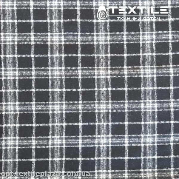 Костюмная ткань Клетка теплая 78041D1C7 черно-белый