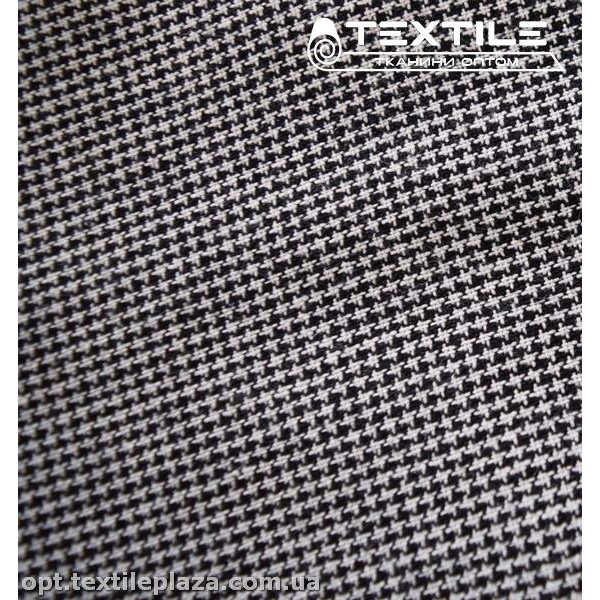 Костюмная ткань Твид 13339D3C1 гусиная лапка, черно-белый