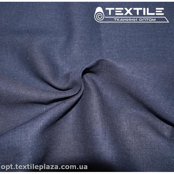 Лён однотонный 3887C23 сине-сизый