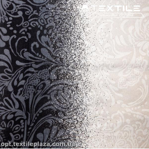 Лён цветной 4071D3C1 узор, сине-пудровый