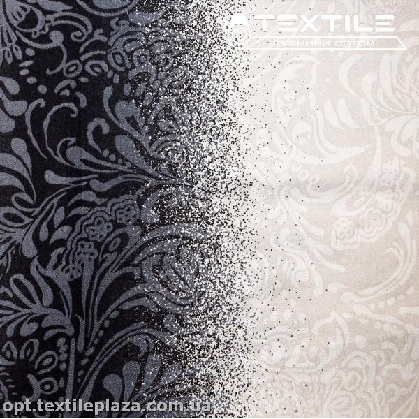 Лён цветной 4071D3C1 узор, сине-пудровый