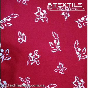 Лён цветной 4062D2C2 цветы, бордово-красный
