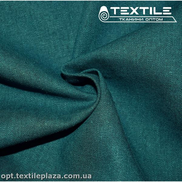 Лён однотонный 2088C28 темная морская волна