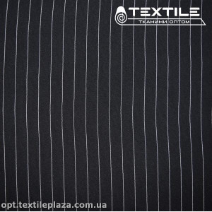 Лён крэш тонкий 3824C8 полоска, черный