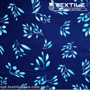 Лён цветной 4062D7C1 листья, темно-синий