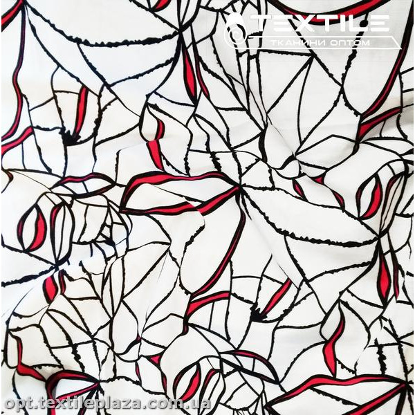 Лён цветной 4062D3C4 абстракция, белый