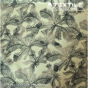 Лён цветной 4085D7C1 листья, оливково-молочный