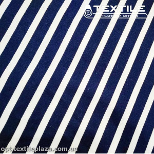 Лён цветной 4062D6C1 полоска, темно-синий