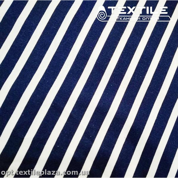 Лён цветной 4062D6C1 полоска, темно-синий