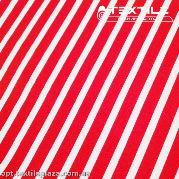 Лён цветной 4062D6C2 полоска, ярко-красный