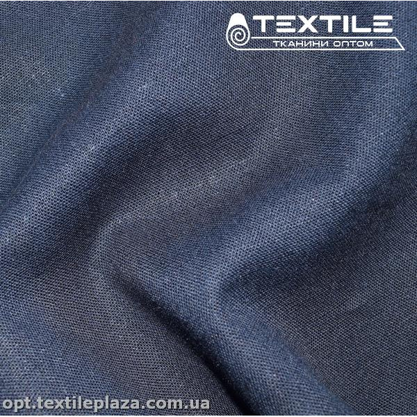 Лён однотонный 4038C23 темно-синий