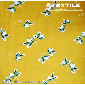 Лён цветной 4062D1C1 листья, горчичный