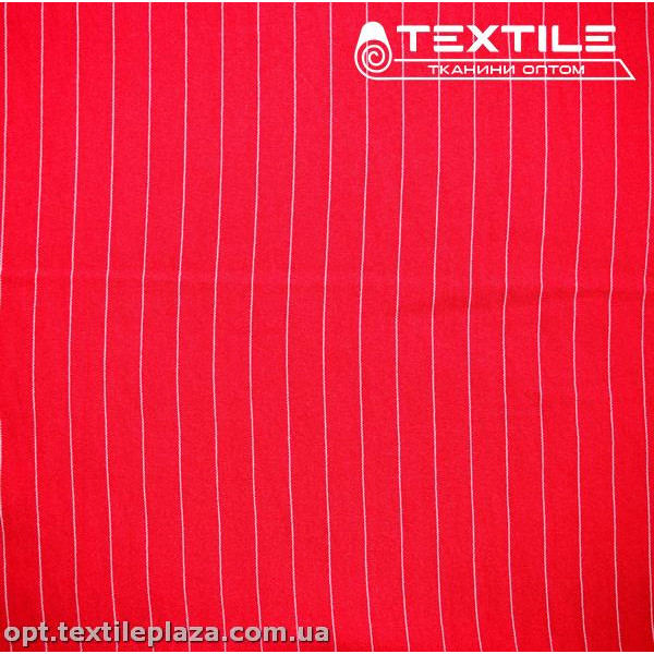Лён крэш тонкий 3824C6 полоска, красный
