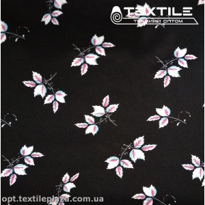 Лён цветной 4062D1C2 листья, черный