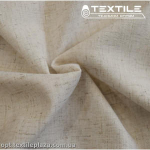 Лён однотонный 1599C1 меланж молочный
