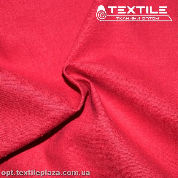 Лён однотонный 1131C4 красный