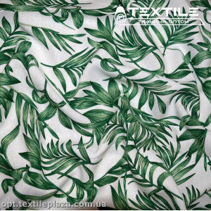 Лён цветной 4071D339C3 листья, зелено-белый