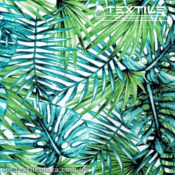 Лён цветной 3819D4C1 листья, белый