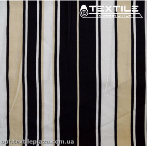 Лён цветной 3813D2C1 полоска, черно-белый