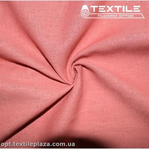 Лён однотонный 3888C8 коралловый