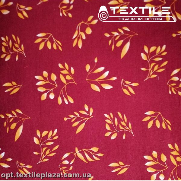 Лён цветной 4062D7C2 листья, бордовый