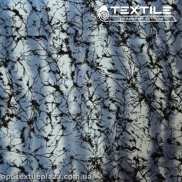 Лён цветной 4071D4C1 абстракция, голубой