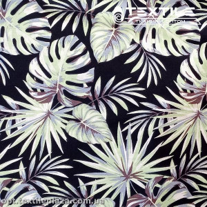 Лён цветной 3819D9C1 листья, черный