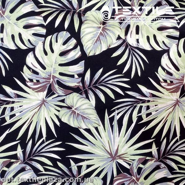 Лён цветной 3819D9C1 листья, черный