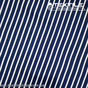 Лён цветной 4062D9C1 полоска, темно-синий