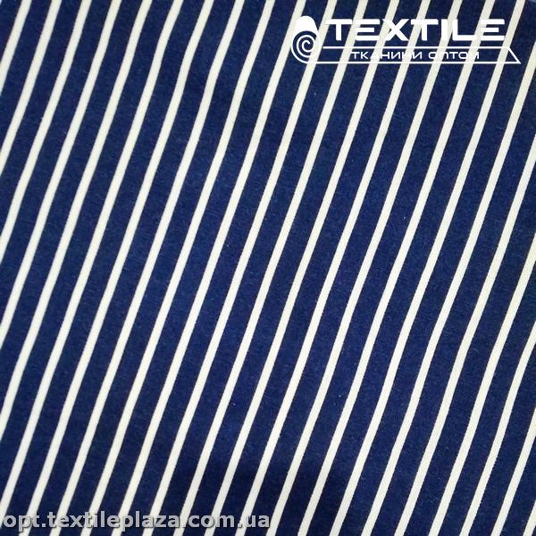 Лён цветной 4062D9C1 полоска, темно-синий