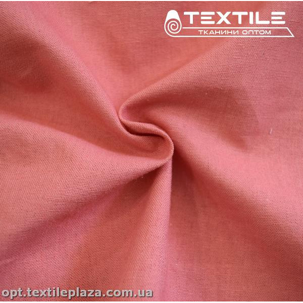 Лён однотонный 2088C18 коралловый