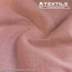 Лён однотонный 6848C4 бледно-розовый