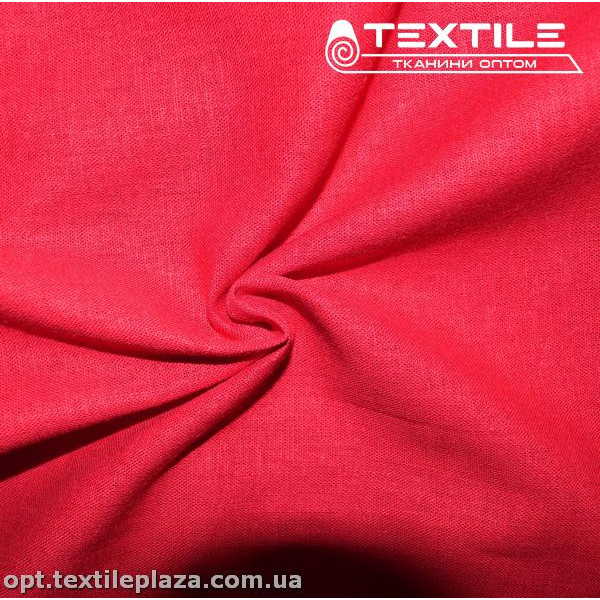 Лён однотонный 3887C21 красный