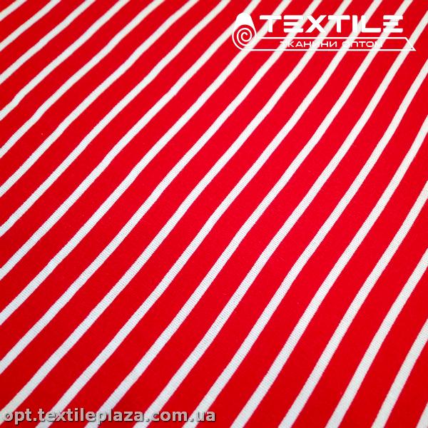Лён цветной 4062D9C2 полоска, ярко-красный