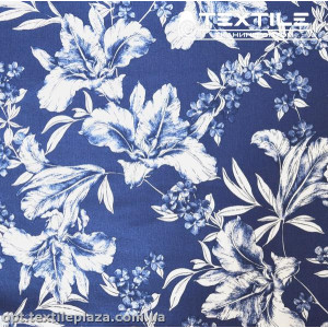 Лён цветной 4071D23C1 цветы, синий