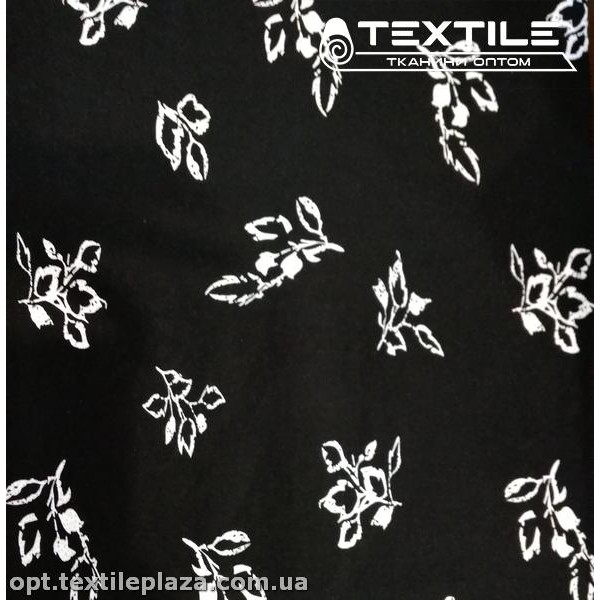 Лён цветной 4062D2C1 цветы, черный