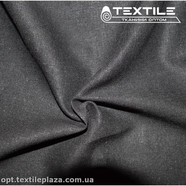 Лён однотонный 3887C22 черный
