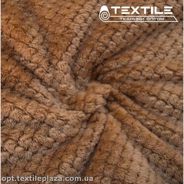 Махра жаккард ромбик 222C390 темно-бежевый