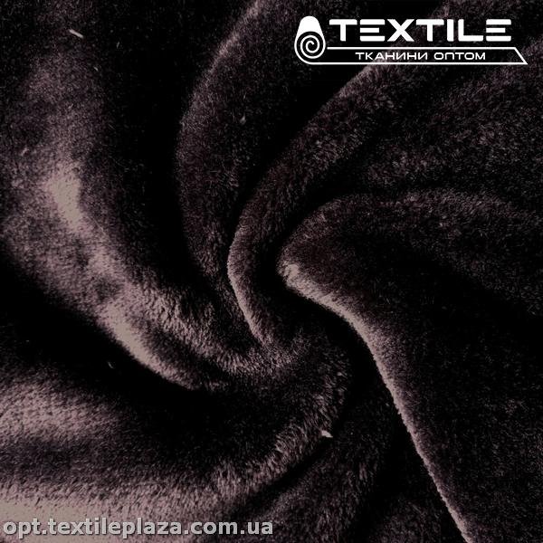 Махра велсофт однотонная 280YC158 коричнево-черный