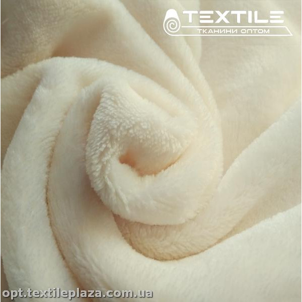 Махра велсофт однотонная 280C396 молочный