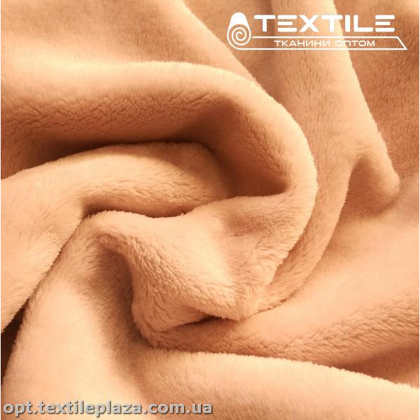 Махра велсофт однотонная 280C386 бежево-пудровый