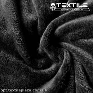 Махра велсофт однотонная 280C108 графитово-черный