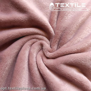 Махра велсофт однотонная 280C318 розово-серый