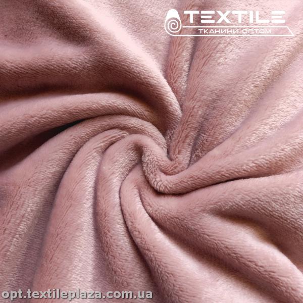 Махра велсофт однотонная 280C318 розово-серый